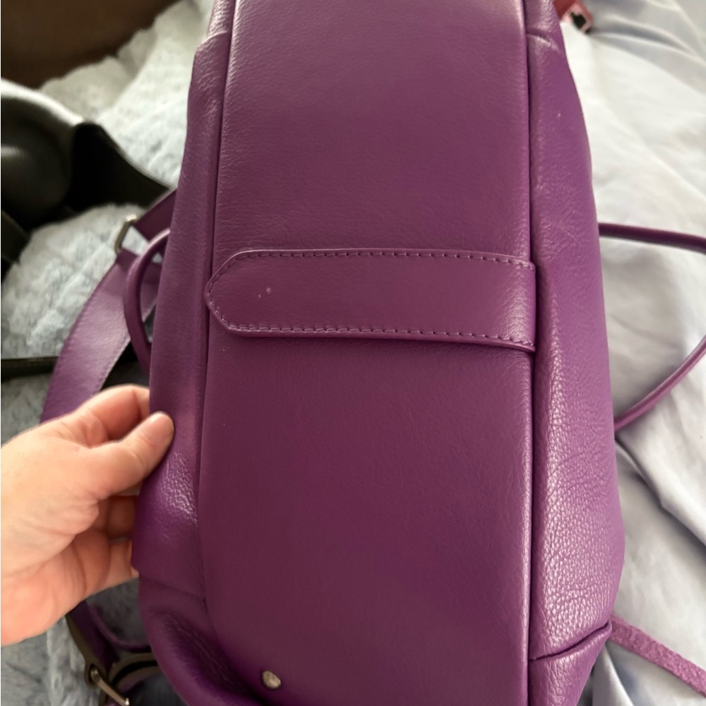 Aimee Kestenberg Vibrant Purple Leather Satchel - Picture 10 of 10
